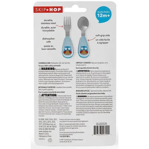 Skip Hop Zootensils Vork en Lepel Set Vos - Tiny Giggles