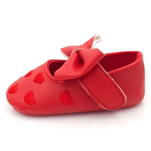 Baby Ballerina's Rood Met Hartjes - Tiny Giggles