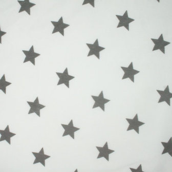 voordelig blootstelling man Baby Deken Wit met grijze sterren 75 x 100cm - Tiny Giggles