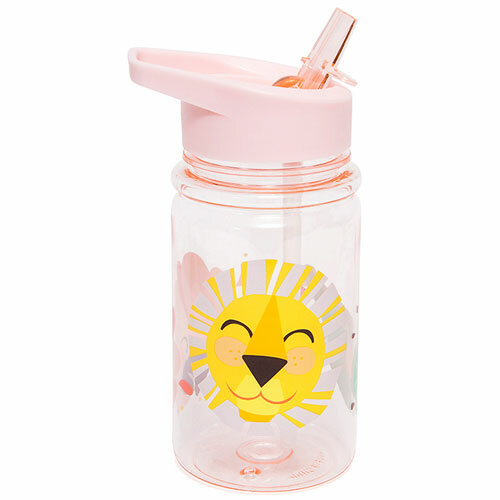 Petit Monkey Drinkfles shiny lion roze