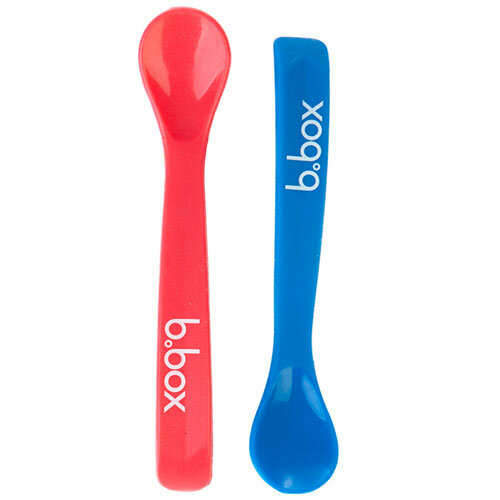 b.box Flexible Silicone Spoons Red/Blue - 2 Stuks