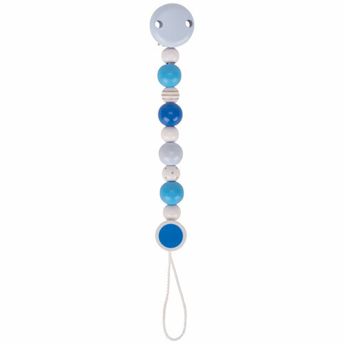 Heimess Fopspeenketting - Blauw Grijs Wit L21cm