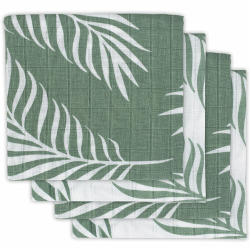 Jollein Hydrofiel multidoek small 70x70cm Nature ash green (4pack)