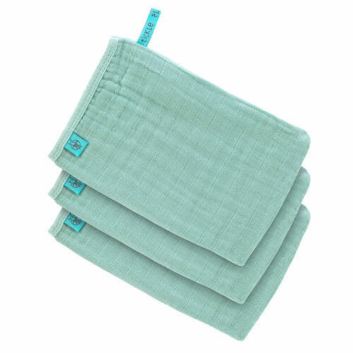 L&auml;ssig Mousseline Washandjes Mint 3 Stuks