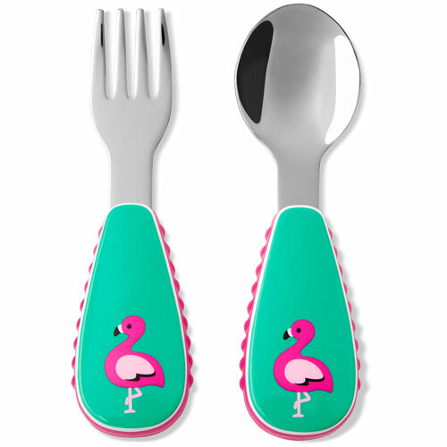 Skip Hop Zootensils Vork en Lepel Set Flamingo