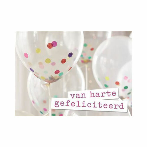 Hallmark Mini Verjaardagskaartje - Fijne Verjaardag Ballonnen 5x7 cm