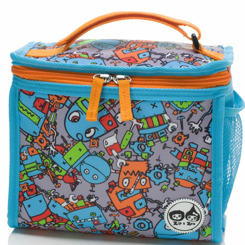 Zip &amp; Zoe Zipped Lunchie en Ijspak Robot Blauw