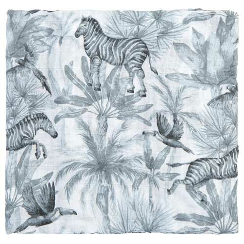 BimbiDreams Bamboe Hydrofiel Multidoek - Zebra 120x120 cm