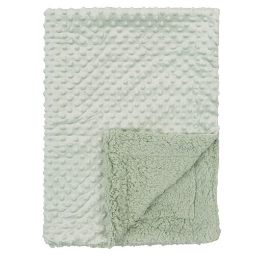 BimbiDreams Microvezel Deken Nopjes Sherpa - Mint 80x110 cm