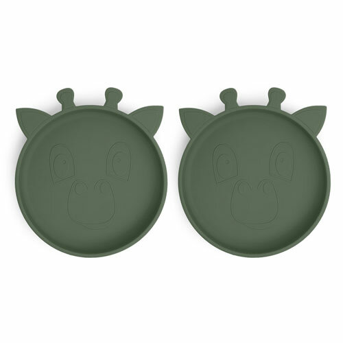 nuuroo Akila Siliconen Bord Giraf Dusty Green - 2-pack