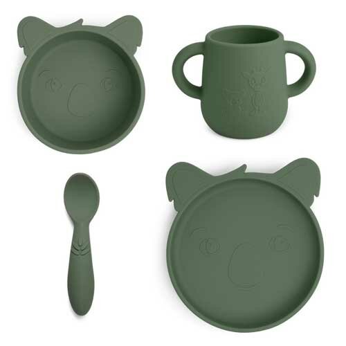 nuuroo Lykke Siliconen Dinerset Koala Dusty Green - 4-pack