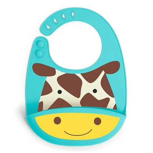 Skip Hop Zoo Fold &amp; Go Silicone Bib - Giraffe