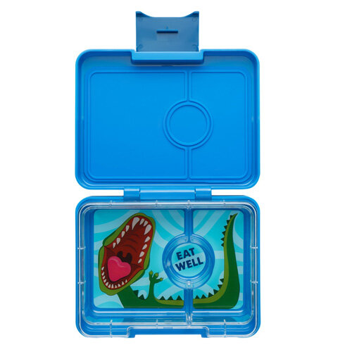 Yumbox Snacks 3 Sections Dinosaur Surf Blue