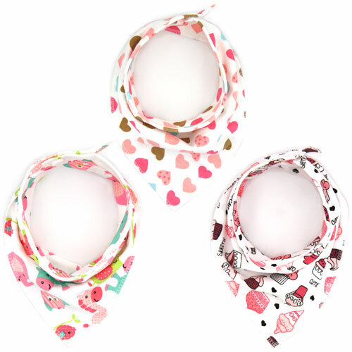 Pink n Pretty Bandana Slabbetjes - Set van 3