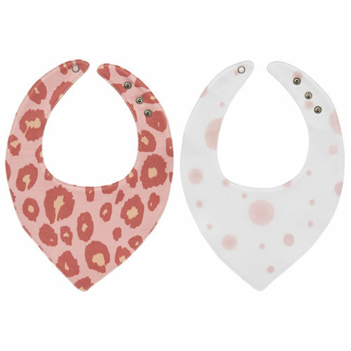 Meyco Bandana Panter/Dots Roze - Set van 2