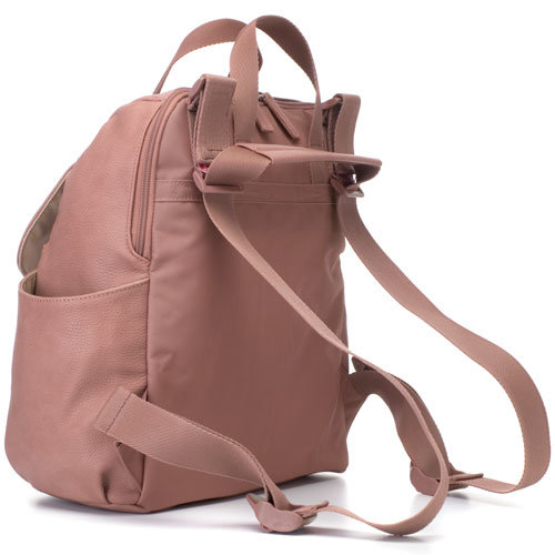 Babymel Robyn Convertible Backpack Faux Leather Dusty Pink Luiertas