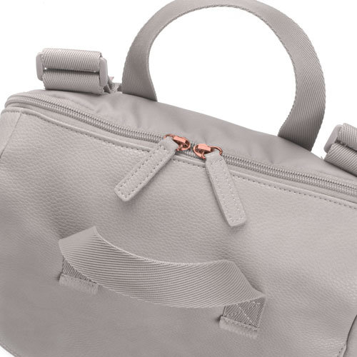 Babymel Robyn Convertible Backpack Faux Leather Pale Grey Luiertas