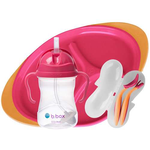 b.box Feeding Set Strawberry Shake 6m+