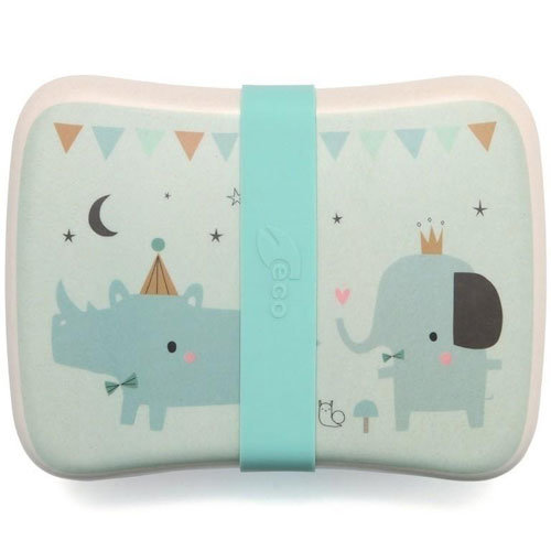 Petit Monkey Bamboe Lunchbox Rhino &amp; Friends