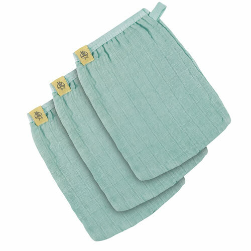 L&auml;ssig Mousseline Washandjes Mint 3 Stuks