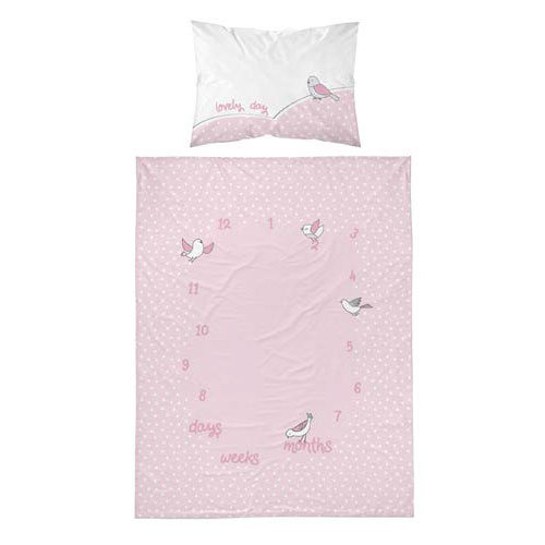 Mayamoo Katoen Dekbedovertrekset Olifant Roze 100x135cm