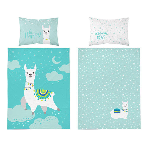 Mayamoo Bamboe Dekbedovertrekset Lama Mint 100x135cm