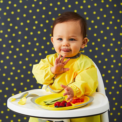 b.box Smock Bib Lemon Sherbet 6-18M