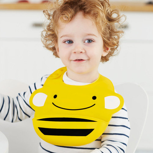 Skip Hop Zoo Fold &amp; Go Silicone Bib - Bij