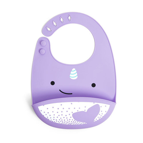 Skip Hop Zoo Fold &amp; Go Silicone Bib - Walvis