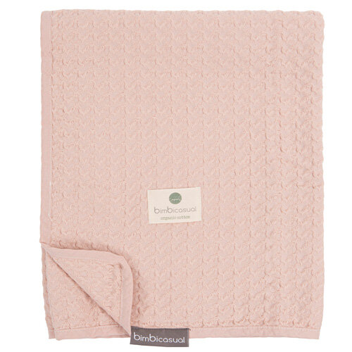 BimbiDreams Gehaakte Deken - Stone Washed Roze 95x75 cm