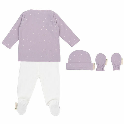 BimbiDreams Baby Newborn 5-Delige Set - Happy Days Paars