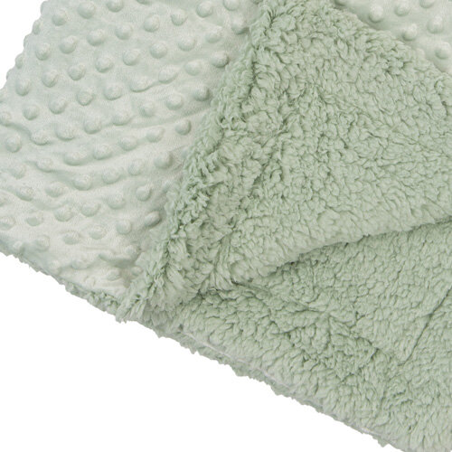 BimbiDreams Microvezel Deken Nopjes Sherpa - Mint 80x110 cm