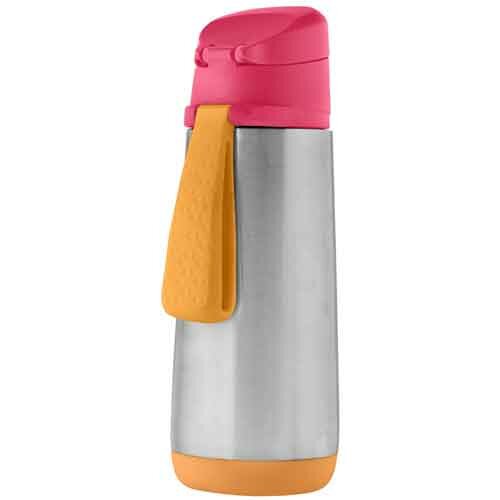 b.box 500ml Insulated Sport Spout Bottle - Strawberry Shake