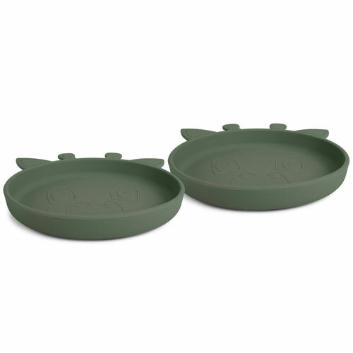 nuuroo Akila Siliconen Bord Giraf Dusty Green - 2-pack