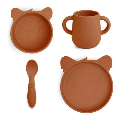 nuuroo Lykke Siliconen Dinerset Koala Caramel Caf&eacute; - 4-pack