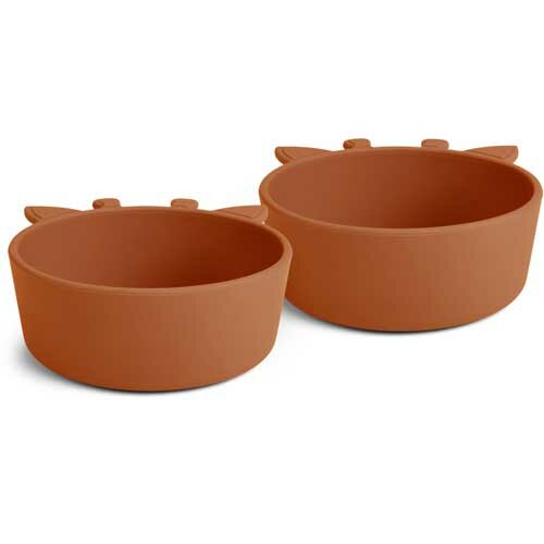 nuuroo Alex Siliconen Kom Giraf Caramel Caf&eacute; - 2-pack