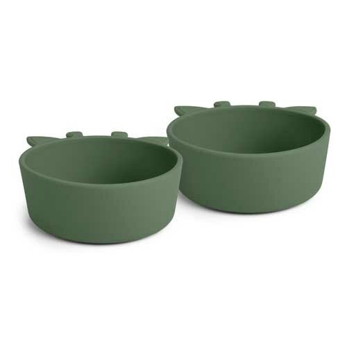 nuuroo Alex Siliconen Kom Giraf Dusty Green - 2-pack