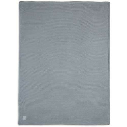 Jollein Deken Ledikant 100x150cm Basic Knit - Stone Grey/Fleece