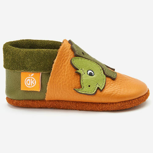 Orangenkinder Trixie de Triceratops Leer Babyslofjes