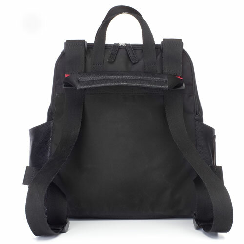 Babymel Robyn Convertible Backpack Faux Leather Black Luiertas