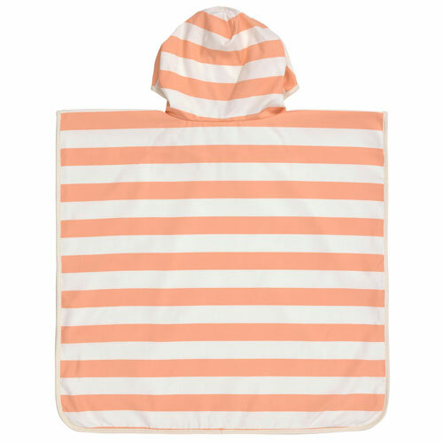 L&auml;ssig UV Strandponcho Block Stripes Milky/Peach