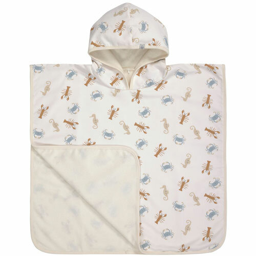 L&auml;ssig UV Strandponcho Sea Animals Milky