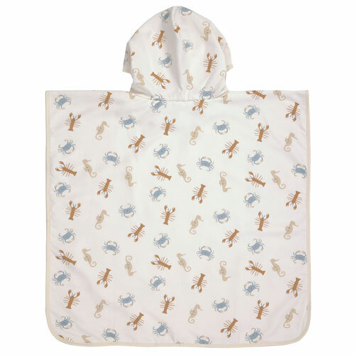 L&auml;ssig UV Strandponcho Sea Animals Milky