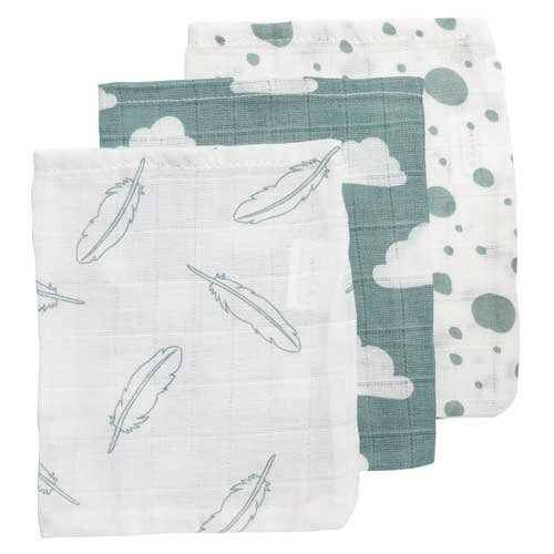 Meyco Washandje 3-Pack Hydrofiel Feather Clouds Dots