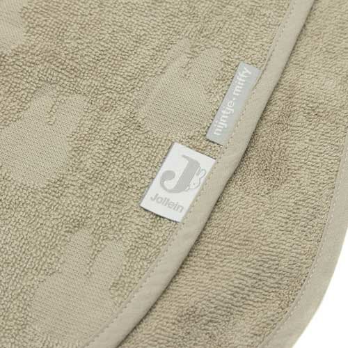 Jollein Badponcho Badstof Miffy Jacquard Olive Green