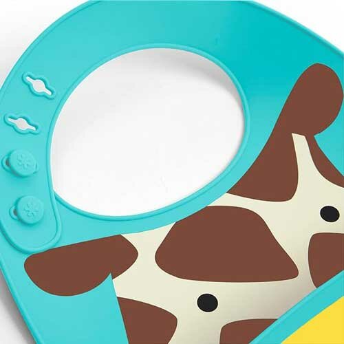 Skip Hop Zoo Fold &amp; Go Silicone Bib - Giraffe