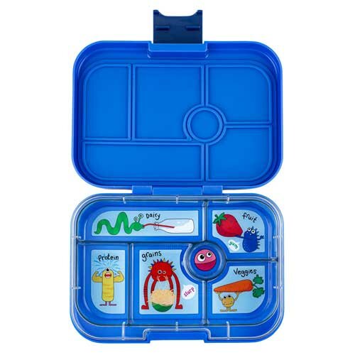 Yumbox Original Bento 6 Vakken Funny Monsters Surf Blue