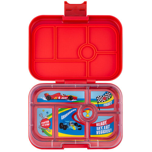 Yumbox Original Bento 6 Vakken Race Cars Roar Red