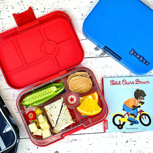 Yumbox Original Bento 6 Vakken Race Cars Roar Red