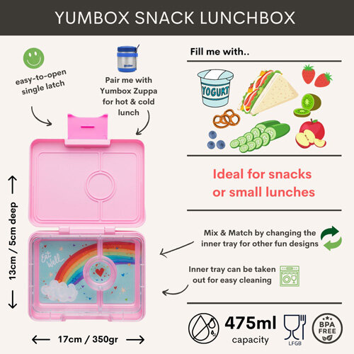 Yumbox Snacks 3 Vakken Rainbow Power Pink